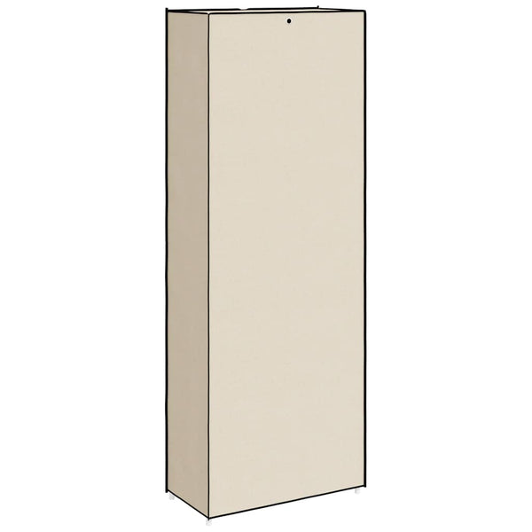 vidaXL Armoire à chaussures en tissu crème 60x30x166 cm
