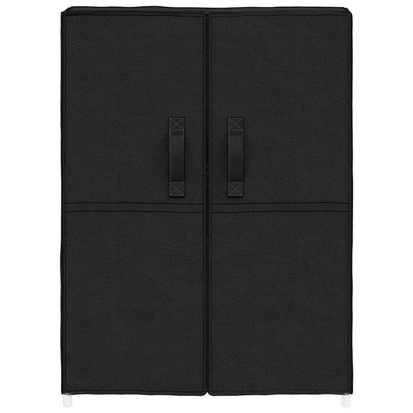 Schuhschrank Schwarz Stoff 60x28x90cm