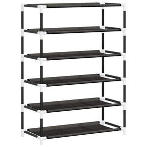 Schuhschrank Schwarz Stoff 60x28x90cm