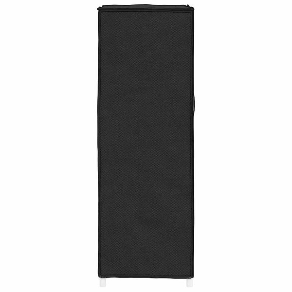 Schuhschrank Schwarz Stoff 60x28x90cm