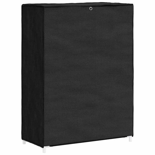 Schuhschrank Schwarz Stoff 60x28x90cm