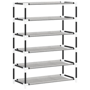 Grauer Schuhschrank Stoff 60x28x90 cm