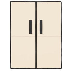 Schuhschrank Creme Stoff 60x28x90cm
