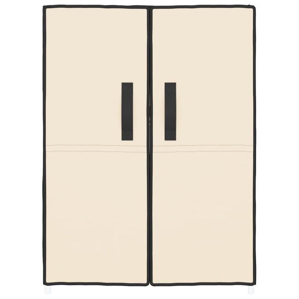 Schuhschrank Creme Stoff 60x28x90cm