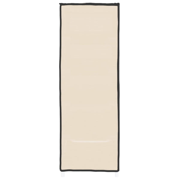 Schuhschrank Creme Stoff 60x28x90cm