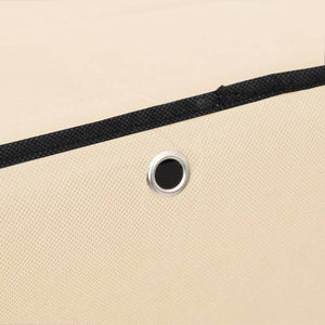 Schuhschrank Creme Stoff 60x28x90cm