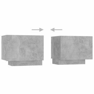 Meuble TV vidaXL avec lumières LED gris béton 260x35x40 cm