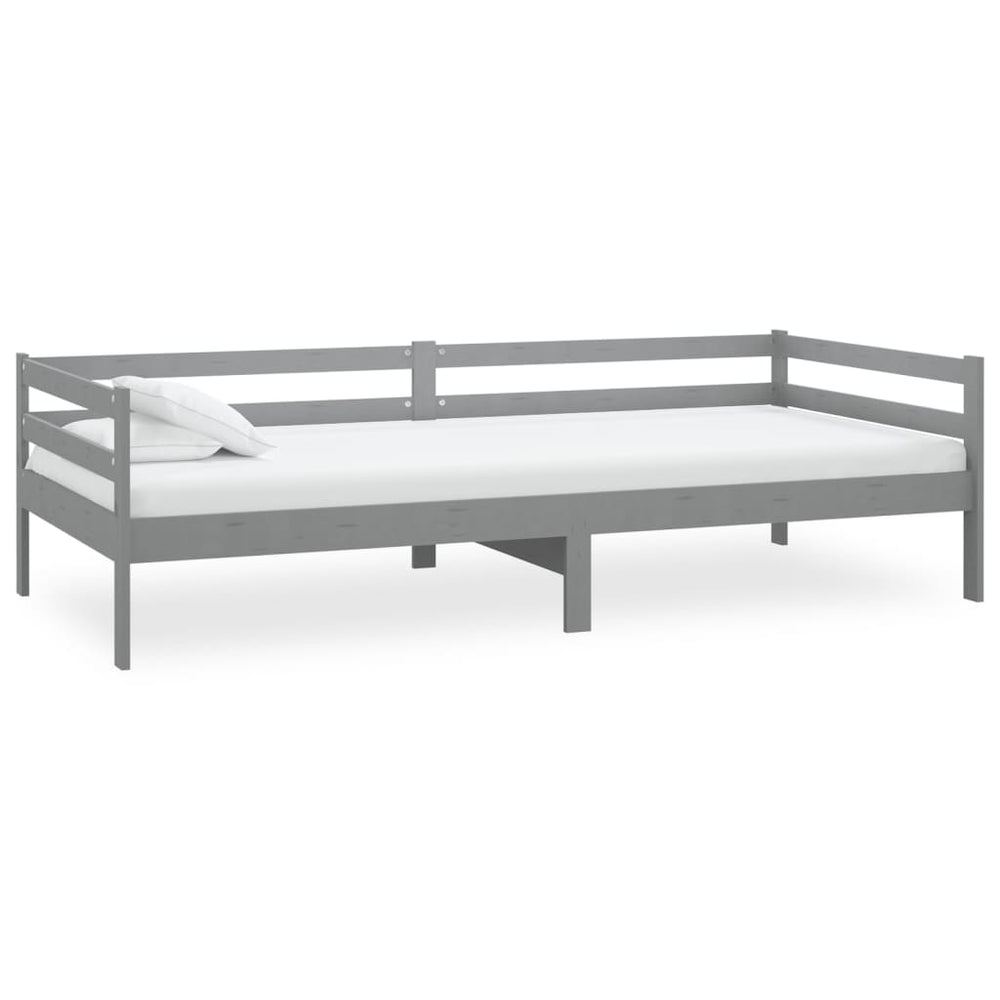 Tagesbett Grau Kiefer Massivholz 90x200 cm