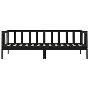 Schwarzes Tagesbett Kiefer Massivholz 90x200 cm