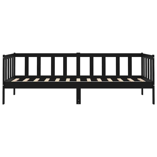 Schwarzes Tagesbett Kiefer Massivholz 90x200 cm