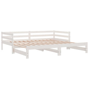 Ausziehbares Tagesbett Kiefer Massivholz 90x200 cm