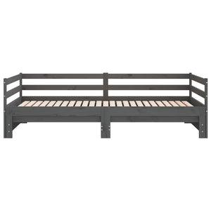 Ausziehbares Tagesbett Grau 90x200 cm
