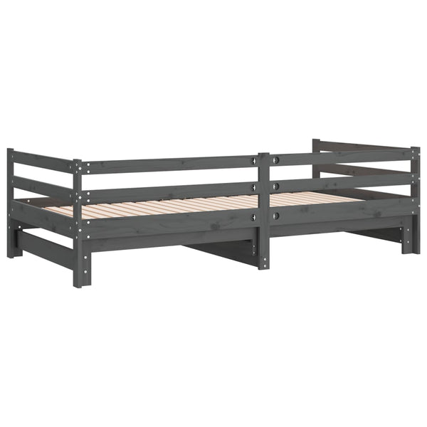 Ausziehbares Tagesbett Grau 90x200 cm