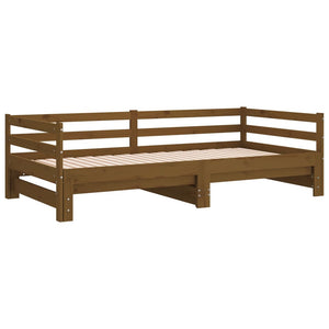 Ausziehbares Tagesbett Kiefer 2x(90x200) cm Honigbraun