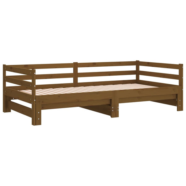 Ausziehbares Tagesbett Kiefer 2x(90x200) cm Honigbraun