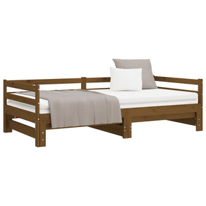 Ausziehbares Tagesbett Kiefer 2x(90x200) cm Honigbraun