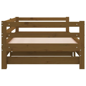 Ausziehbares Tagesbett Kiefer 2x(90x200) cm Honigbraun