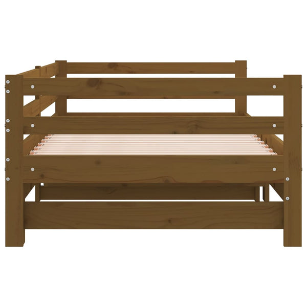 Ausziehbares Tagesbett Kiefer 2x(90x200) cm Honigbraun