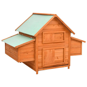 Hühnerstall 150x96x110 cm Massivholz Tanne