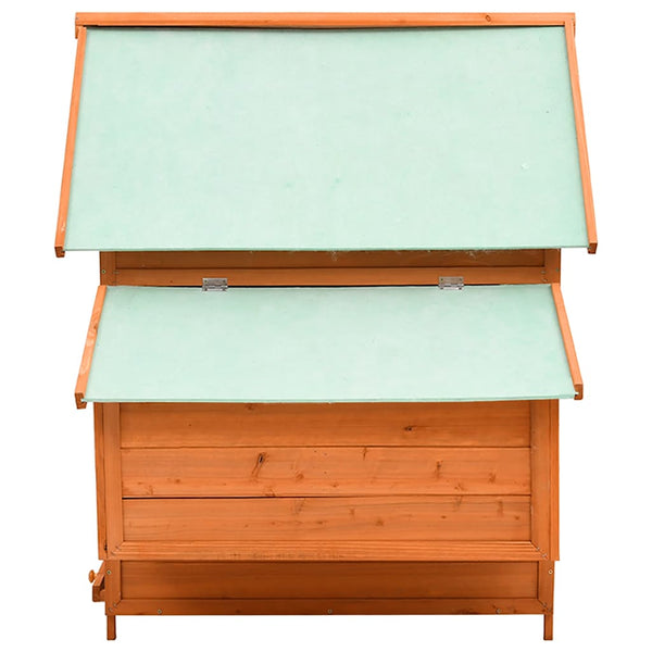 Hühnerstall 150x96x110 cm Massivholz Tanne