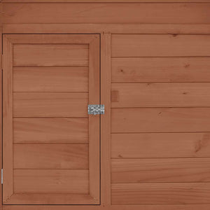 Hühnerstall Mokka und Weiß 150x96x110 cm Massivholz Tanne