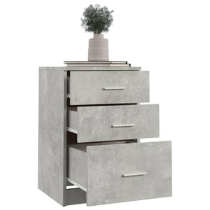 Betongrauer Nachttisch 40x40x63 cm