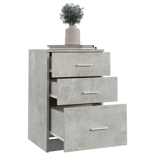 Betongrauer Nachttisch 40x40x63 cm