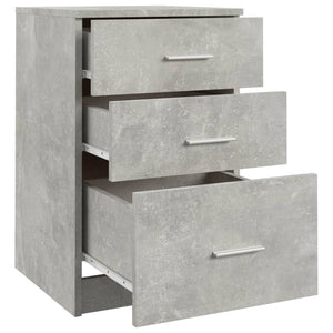 Betongrauer Nachttisch 40x40x63 cm