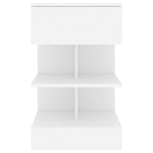 Nachttische 2er Set Weiß 40x35x65 cm