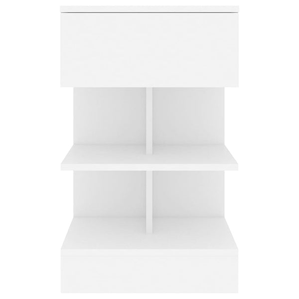 Nachttische 2er Set Weiß 40x35x65 cm