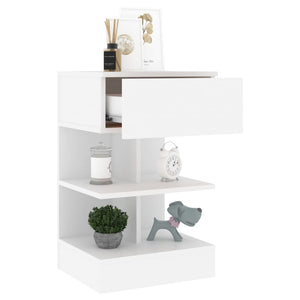 Nachttische 2er Set Weiß 40x35x65 cm