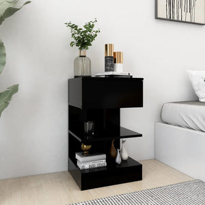 Nachttische Schwarz 40x35x65 cm, 2er Set