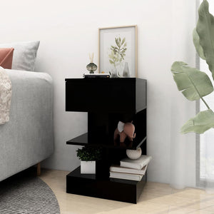 Nachttische Schwarz 40x35x65 cm, 2er Set