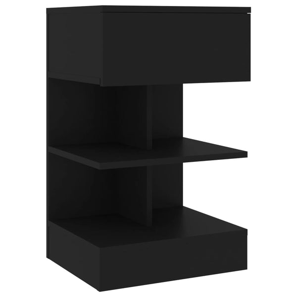 Nachttische Schwarz 40x35x65 cm, 2er Set