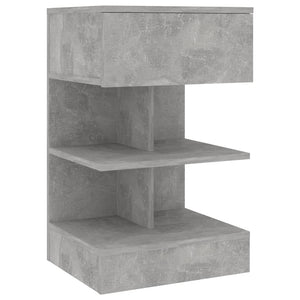 Betongraue Nachttische, 2er-Set - 40x35x65 cm