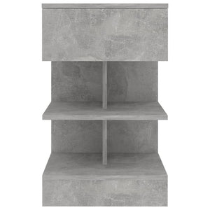 Betongraue Nachttische, 2er-Set - 40x35x65 cm
