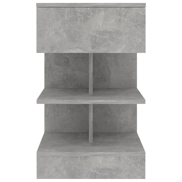 Betongraue Nachttische, 2er-Set - 40x35x65 cm