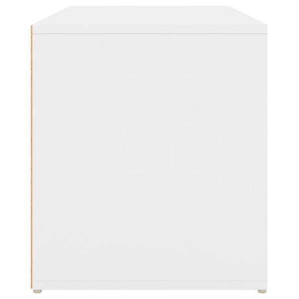 Weiße Flurbank mit Schublade, 80 cm