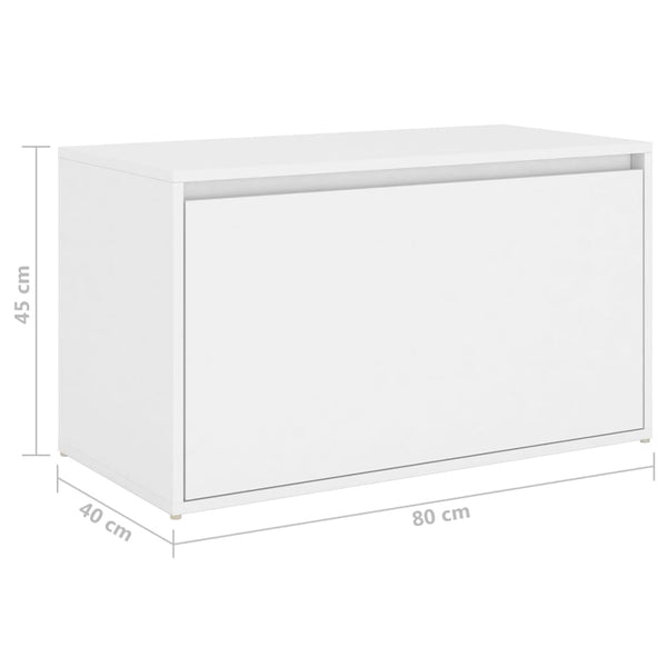 Weiße Flurbank mit Schublade, 80 cm