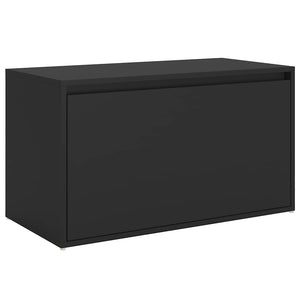Schwarze Flurbank mit Schublade 80 cm