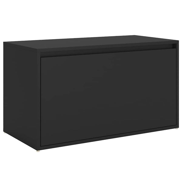 Schwarze Flurbank mit Schublade 80 cm