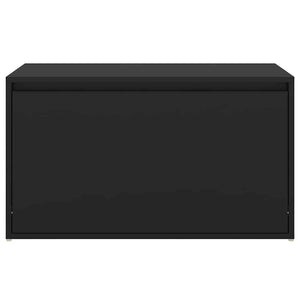 Schwarze Flurbank mit Schublade 80 cm