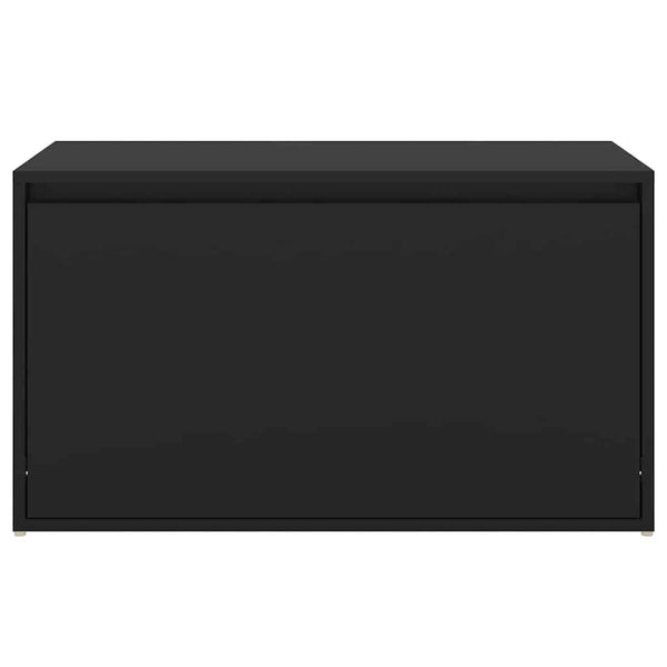Schwarze Flurbank mit Schublade 80 cm