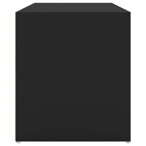 Schwarze Flurbank mit Schublade 80 cm