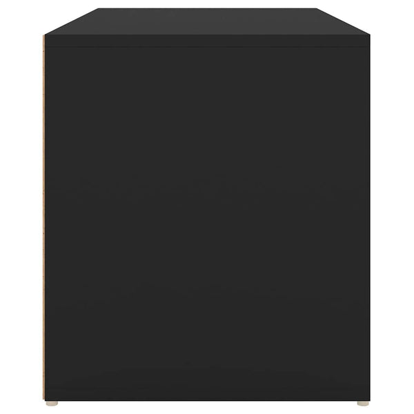 Schwarze Flurbank mit Schublade 80 cm