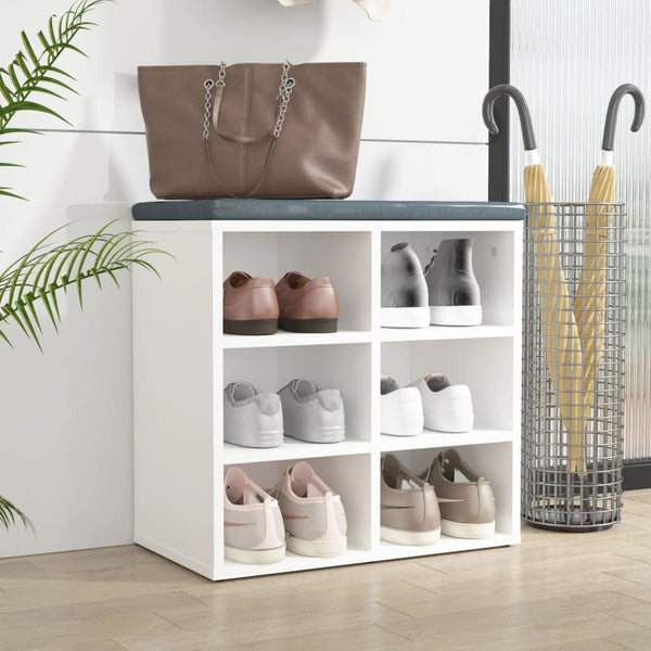Weißes Schuhregal 52,5x30x50 cm