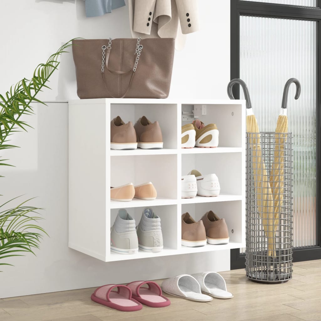 Weißes Schuhregal 52,5x30x50 cm