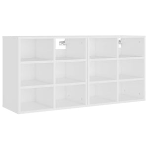 Schuhregale Weiß, 2er Set