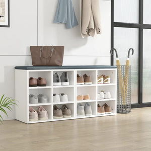 Schuhregale Weiß, 2er Set