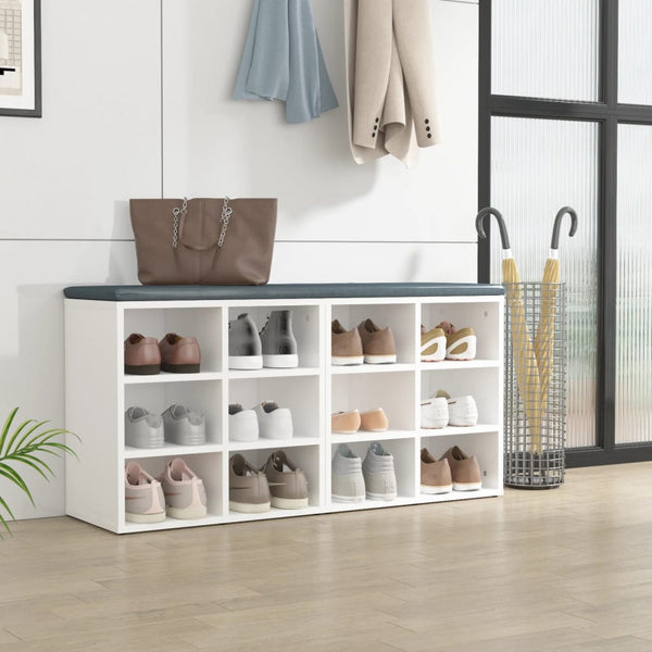 Schuhregale Weiß, 2er Set